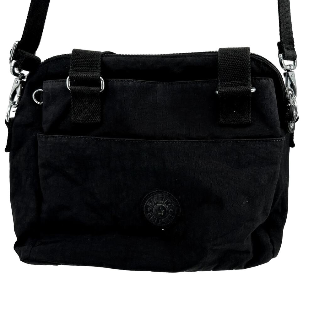 Kipling Giselle Handbag With Crossbody Strap Water Resistant Laptop Black Medium